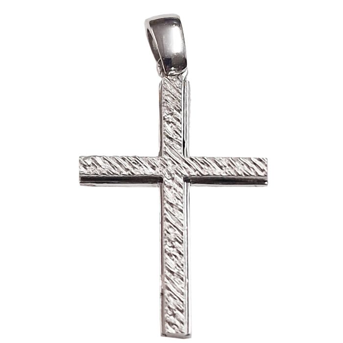 Women's cross White Gold with Jesus Christ 14ct ITZ0050