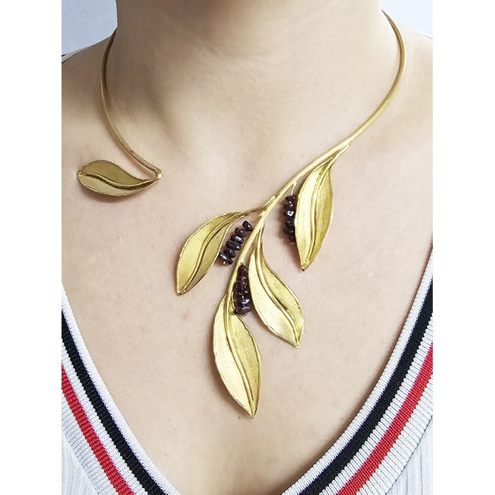 Women's handcrafted necklace Yellow Gold 18ct KRL0003