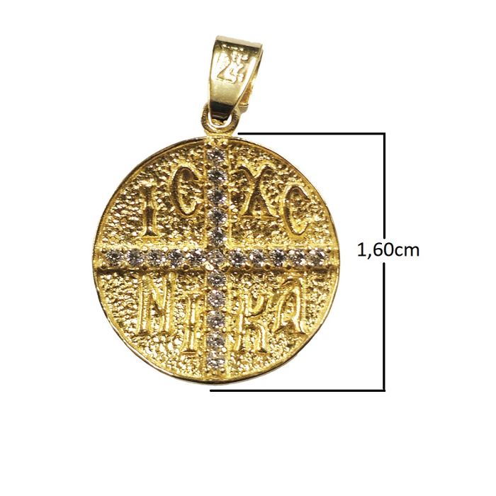 Handmade Constantine double sided Yellow Gold 14ct IKZ0017
