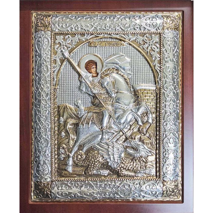 Saint George silver icon 24*19cm XEG0019