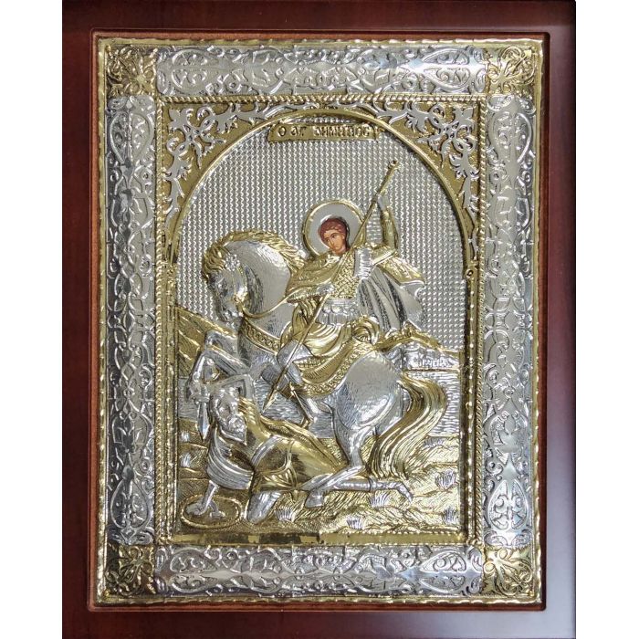 Saint Dimitrios silver icon 24*19 XED0014
