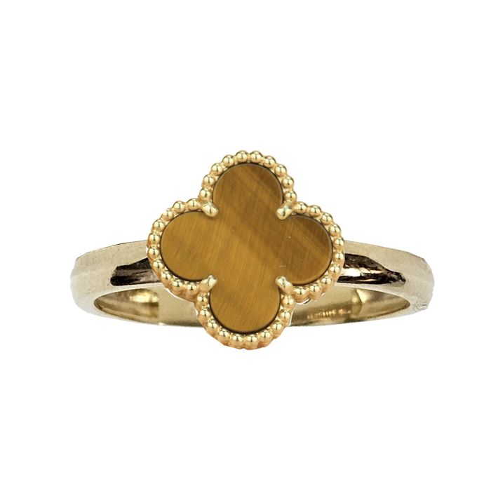Women ring Yellow Gold with ivory 14ct IDZ0096