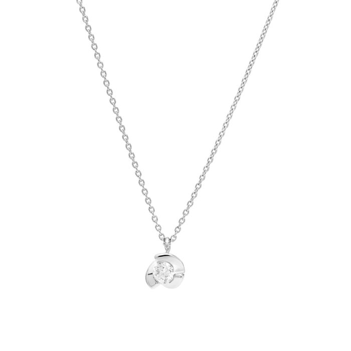 0.10ct diamond necklace 18k white gold SOZ0004