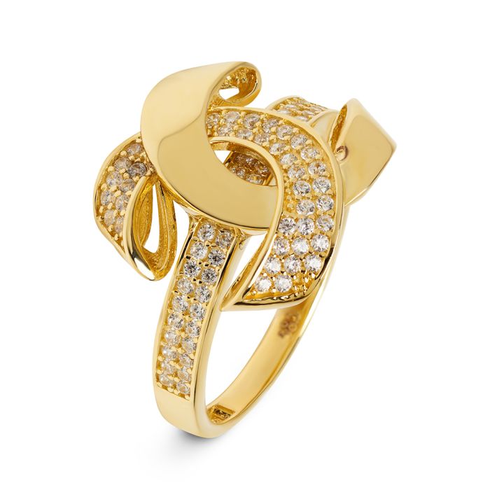 Women ring Yellow Gold with zirkon 14ct IDA0094