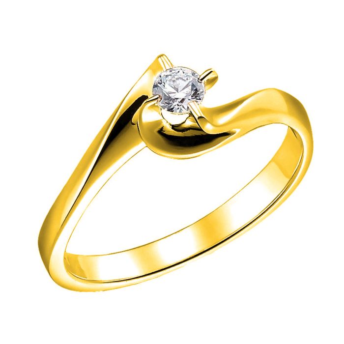 0,16ct monolith diamond ring Yellow Gold 18ct SDA0025