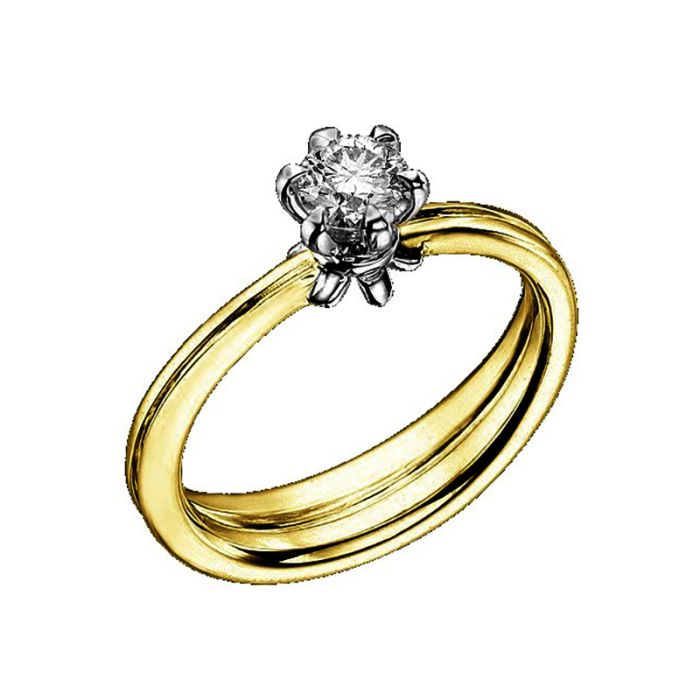 0.30ct solitaire diamond ring 18k Yellow gold SDA0021