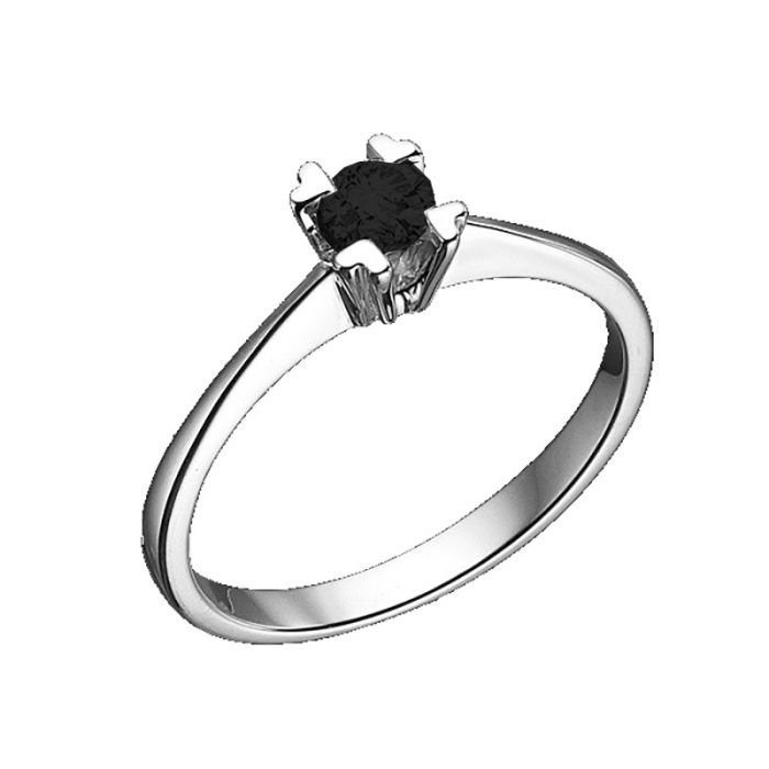 0,40ct monolith ring with black diamond White Gold 18ct SDA0029
