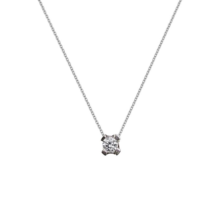 0,16ct necklace with diamond White Gold 18ct SOA0008
