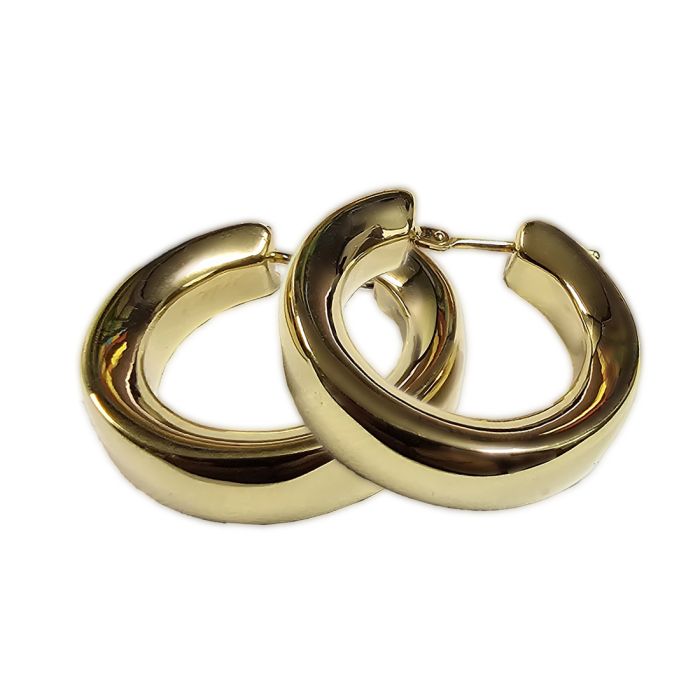 Women's gold hoop earrings 14CT ISA0111