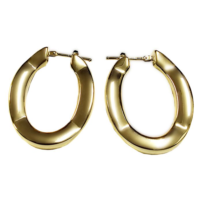Women earrings hoops Yellow Gold 14CT ISA0112