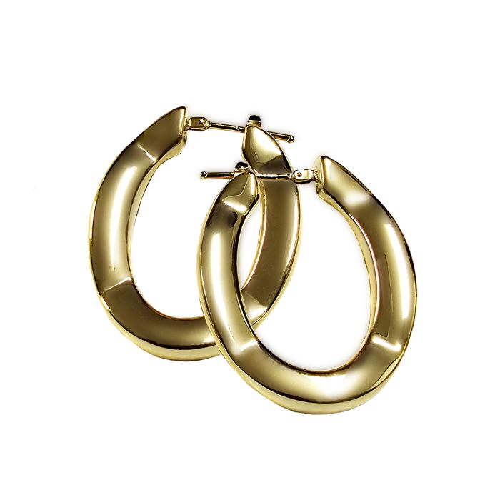 Women earrings hoops Yellow Gold 14CT ISA0112
