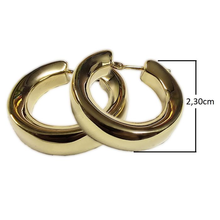 Women's gold hoop earrings 14CT ISA0111
