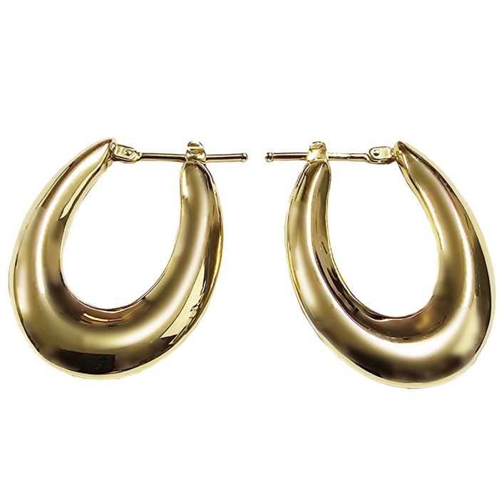 Women hoop earrings Yellow Gold 14ct ISA0113