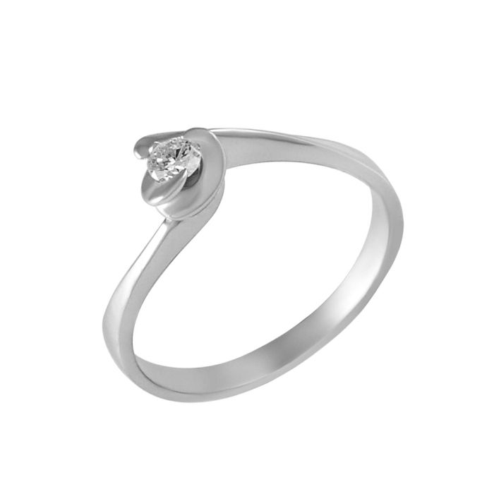 Women's White gold engagement ring 18ct with brilliants 0.15ct SDB0042