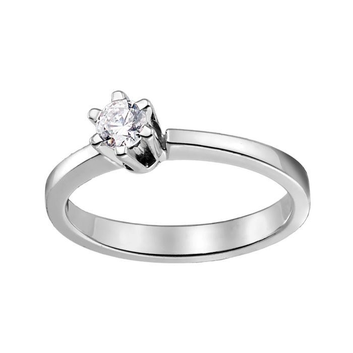 0,19ct Women'S White gold engagement ring 18ct SDB0049