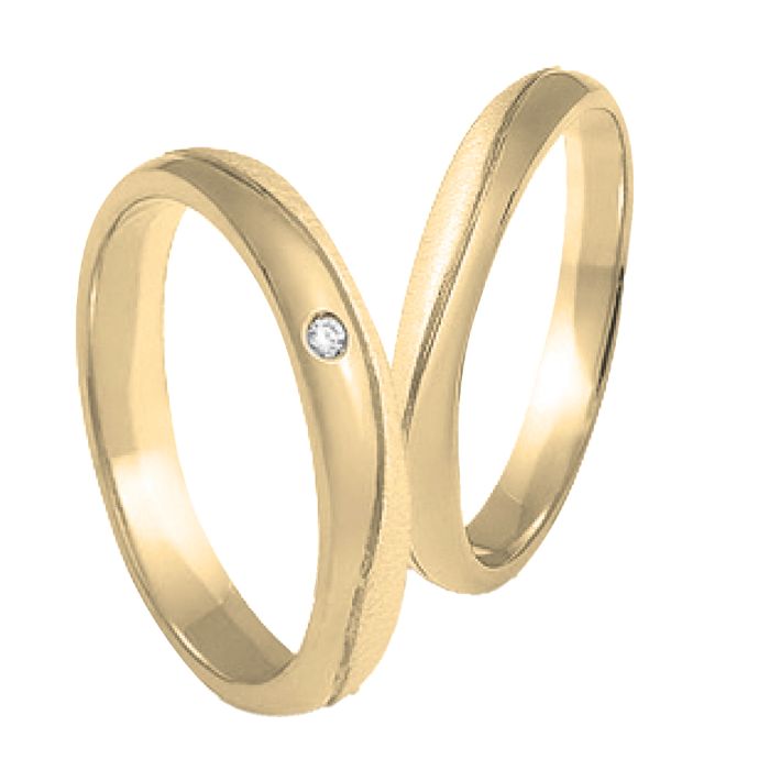 Wedding rings White-Yellow Gold V2087_04