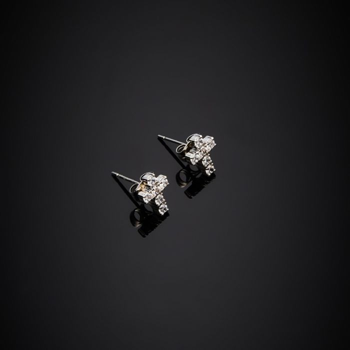 Women's earrings CHIARA FERRAGNI PRINCESS silver with stones J19AWC06
