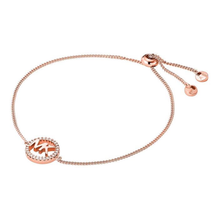 Michael Kors Premium 14K Rose Gold-Plated Sterling Silver Logo women bracelet MKC1246AN791