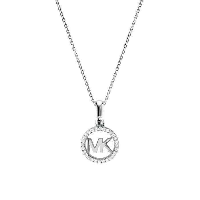 Michael Kors Charms Sterling Silver MK Pave Logo women necklace MKC1108AN040