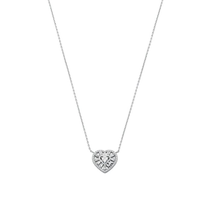 Michael Kors Kors love Tapered Baguette Heart women necklace MKC1689CZ040