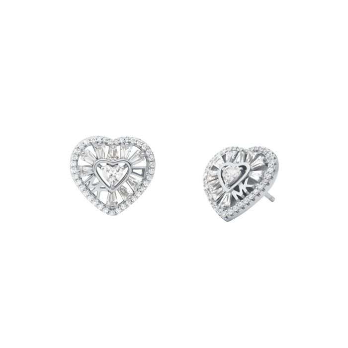 Michael Kors love Women's Tapered Baguette Heart Earrings MKC1691CZ040