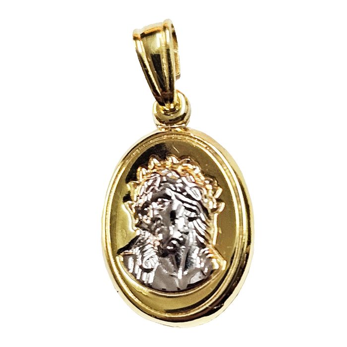 Double Sided Christ Amulet in Yellow Gold 9K HJB0102 