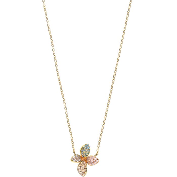 Women's necklace Breeze with colorful zircons 413018.1