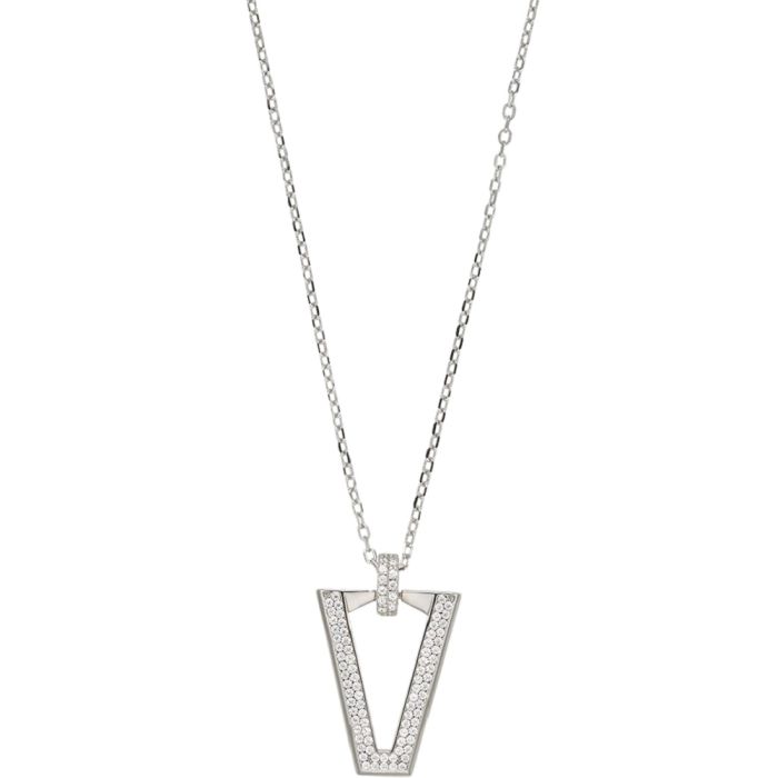 Women's necklace Breeze with zircons 413019.4