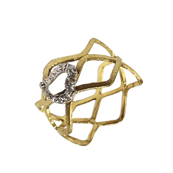 Women gold ring with diamond heart 18ct SDB0064 
