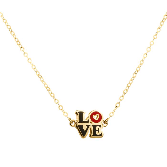 Women's yellow gold necklace with 