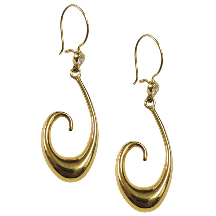 Women's gold earrings 14K ISE0140