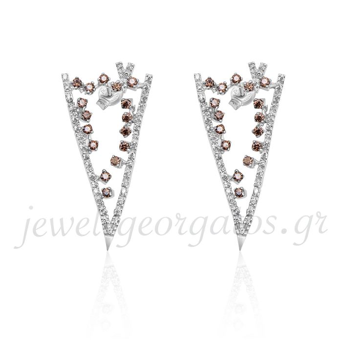 Women's white gold pendant earrings 14CT JSR0039