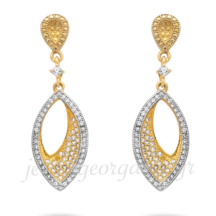 Women's yellow gold earrings 14CT ISH0129
