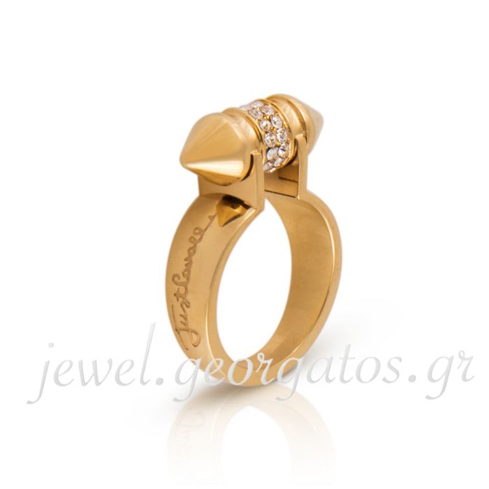 Women Just Cavalli Ring of Stainless Steel with Zircon QCD0096