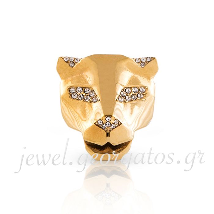 Just Cavalli Stainless Steel Ring with zircon QCD0097
