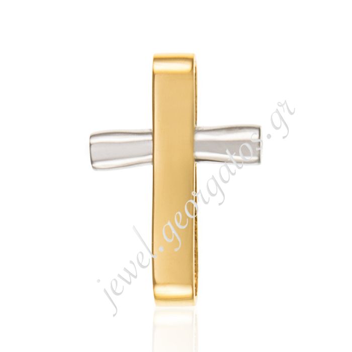 Double-sided two-tone cross 14CT ITM0029