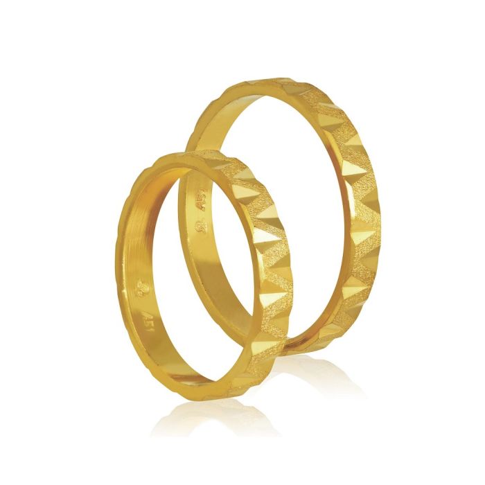 Pair of yellow gold wedding rings Stergiadis 3.00mm 409