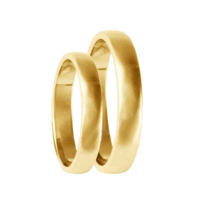 Pair of gold wedding rings Veres4ever 4.00mm V2058
