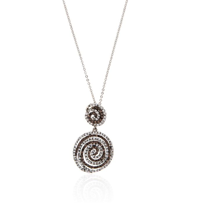 Women necklace White Gold with circles 9CT HRM0097 