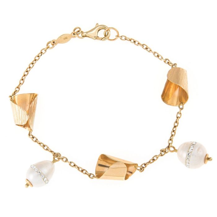 Women's yellow gold bracelet 14CT with pendants  JVL0122