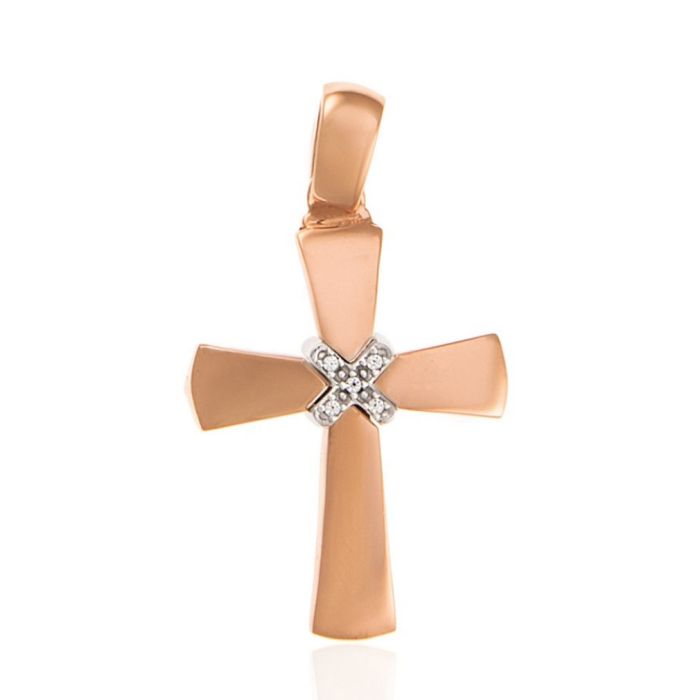 Women's two-tone double-sided cross 14CT ITM0033