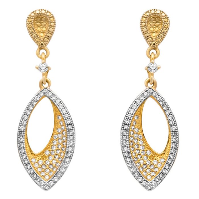 Women's yellow gold earrings 14CT ISH0129