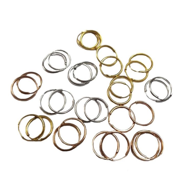Gold hoop earrings 14CT ISM0046-7-8