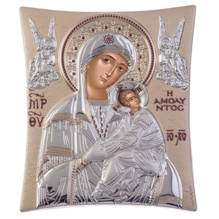 Icon of Silver 925 Panagia the Immaculate size 16.7 * 22.4 102TBR2FWNS