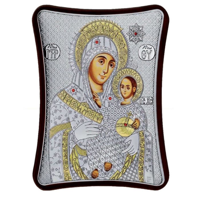 Icon of Silver Virgin Bethlehem 15 * 12.5 MA-E1409-2X