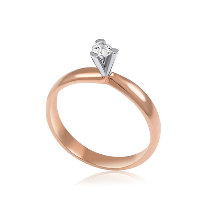 Women's monolithic Pink Gold ring 14CT IDQ0004