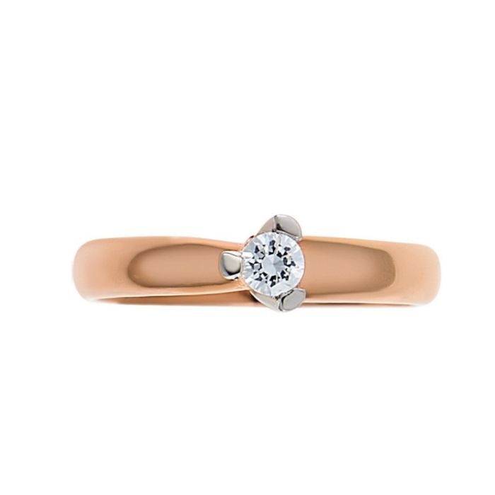 Women's monolithic Pink Gold ring 14CT IDQ0004