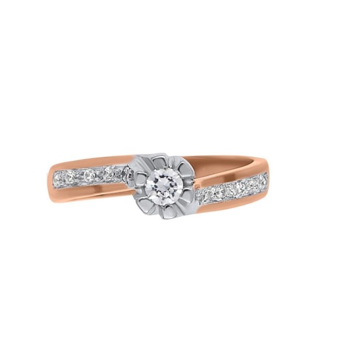 Women's monolithic Pink Gold ring 14CT IDQ0008