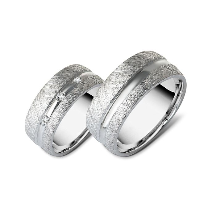 Pair of silver wedding rings E1010