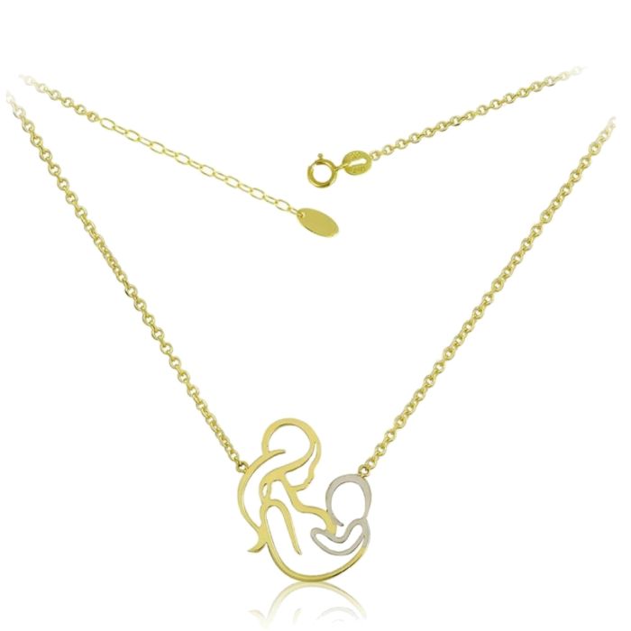 Women gold necklace mother-child 9ct HRR0021